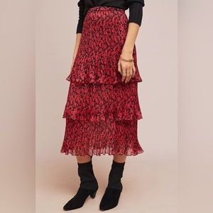 Anthropologie Tiered Floral Skirt by Traffic People